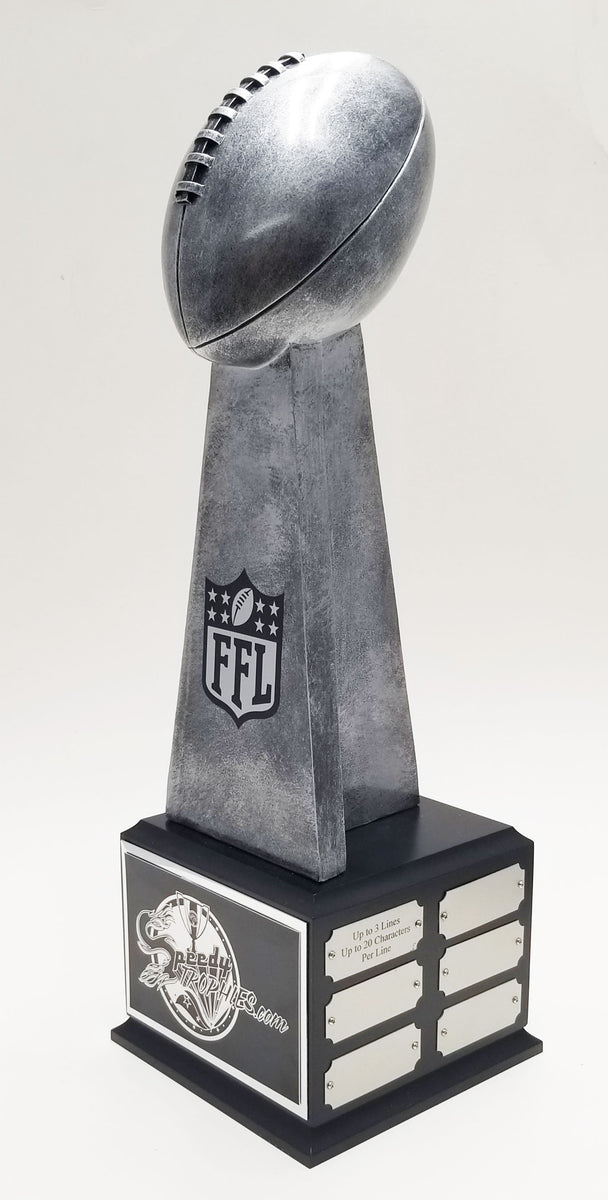 Turkey Bowl Football Trophy 15 Inch Lombardi Style - Free Custom Engraving Included