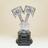 SMALL 9.5" PISTON TROPHY ON BASE!  FREE ENGRAVING!  SHIPS IN 1 BUSINESS DAY!!