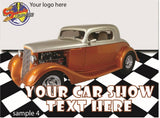 100 4"x3" CUSTOM CAR SHOW DASH PLAQUES!