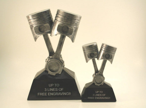 PISTON TROPHY RESIN '2 SET'!  FREE ENGRAVING!