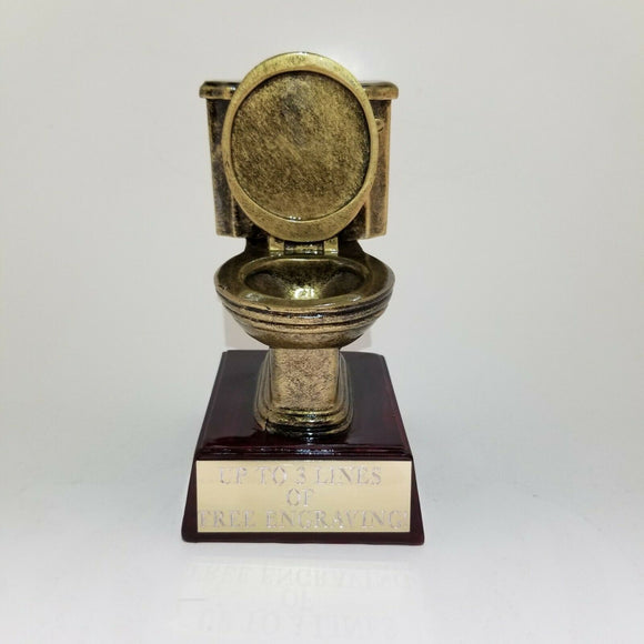 FANTASY FOOTBALL TROPHY LAST PLACE TOILET BOWL - FREE ENGRAVING!!!!