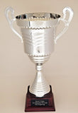 SILVER METAL TROPHY CUP 18.75" - FREE ENGRAVING - 1 BUSINESS DAY SHIPPING