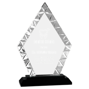 7 1/2" Diamond Accent Glass on Black Base