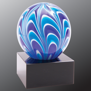 5" Two-Tone Blue & White Sphere