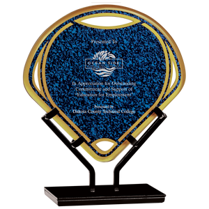 8 1/2" Blue Infinity Fan Acrylic with Iron Stand