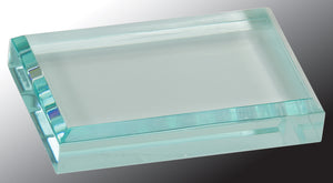 4" x 2 1/2" Jade Acrylic Paperweight