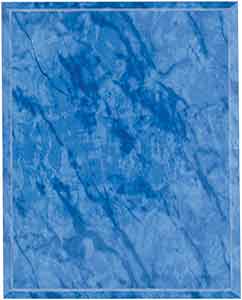 7" x 9" Bright Blue Marble Finish Plaque