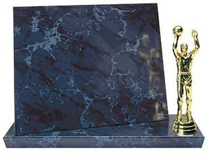 9 3/4" x 7 3/4" Black Marble Finish Standup Plaque