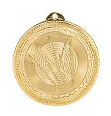 2" Bright Gold Archery Laserable BriteLazer Medal