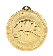 2" Bright Gold Martial Arts Laserable BriteLazer Medal