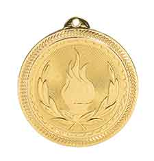 2" Bright Gold Victory Laserable BriteLazer Medal