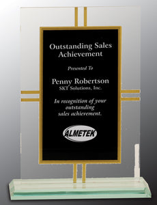 7 1/2" Contemporary Glass 4-Point Award