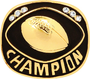 Gold Football Champion Ring Insert