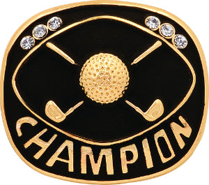 Gold Golf Champion Ring Insert