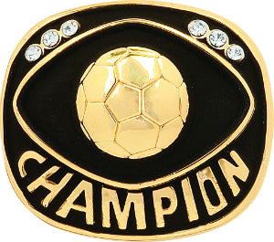 Gold Soccer Champion Ring Insert