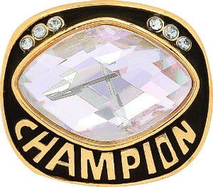 White Cut Glass Champion Ring Insert