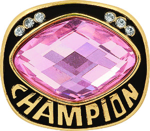 Pink Cut Glass Champion Ring Insert