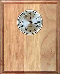 8" x 10" Genuine Red Alder Clock Plaque