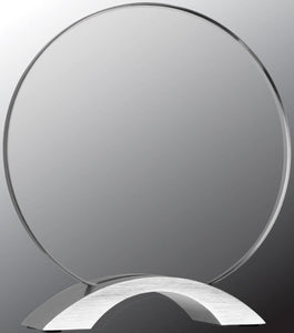 7 1/4" Round Cosmic Acrylic with Silver Base
