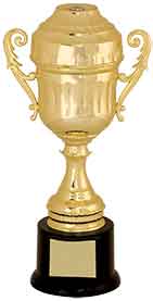10 1/4" Gold Plastic Completed Cup Trophy