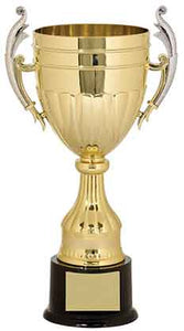 14 3/4" Gold/Silver Plastic Completed Cup Trophy