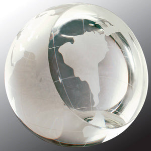 3" Crystal Globe Paperweight