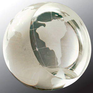 4" Crystal Globe Paperweight