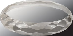 4" x 2 3/4" Clear Oval Crystal Paperweight