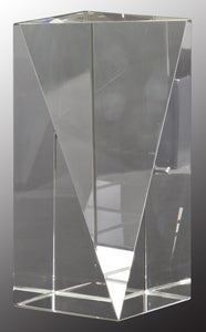 6" Crystal Triangle Front Pillar