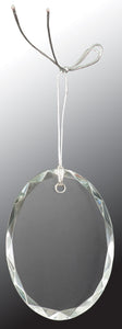 3" Crystal Faceted Oval Ornament