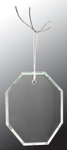 3 1/2" Crystal Octagon Ornament