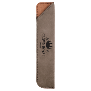 6 1/4" Gray Laserable Leatherette Pen Sleeve