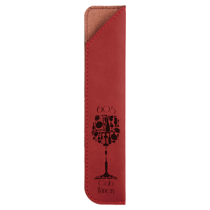 6 1/4" Rose Laserable Leatherette Pen Sleeve