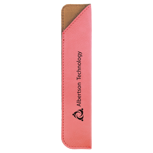 6 1/4" Pink Laserable Leatherette Pen Sleeve