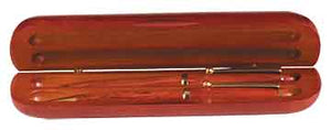 6 3/4" x 2" Rosewood Finish 2-Pen Case