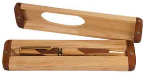 6 3/4" x 1 7/8" Maple/Rosewood Finish Pen Case