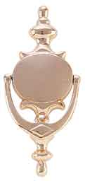 3 1/2" x 8" Oval Style Brass Door Knocker