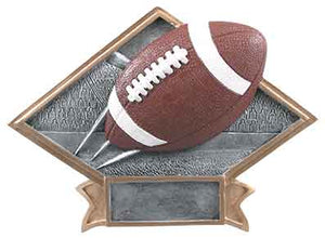 8 1/2" x 6" Football Diamond Plate Resin