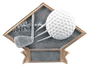 8 1/2" x 6" Golf Diamond Plate Resin