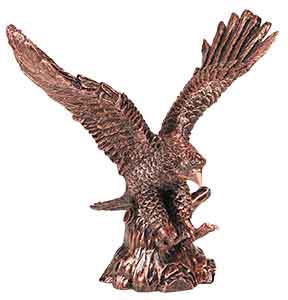 7 1/4" Antique Metallic Bronze Eagle Resin