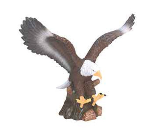 9 1/2" Hand Painted Eagle Resin