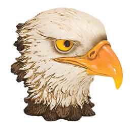 6" Color Eagle Head Resin