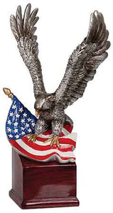 10" Eagle and Flag on Resin Base