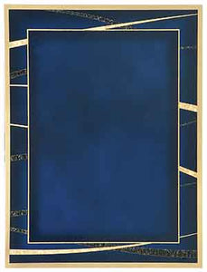 7" x 10" Blue/Gold Brass Plated Steel Expression Plaque Plate