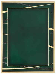 7" x 10" Green/Gold Brass Plated Steel Expression Plaque Plate