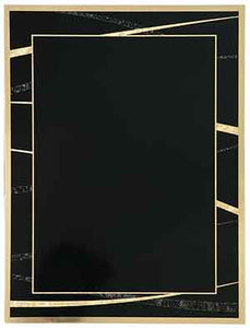5" x 7" Black/Gold Brass Plated Steel Expression Plaque Plate