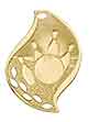 2 1/4" Bright Gold Bowling Laserable Flame Medal