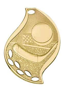2 1/4" Bright Gold Hockey Laserable Flame Medal