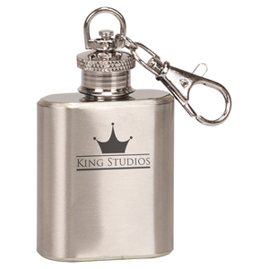 1 oz. Stainless Steel Flask Keychain