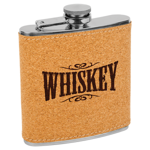 6oz. Cork Stainless Steel Flask